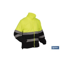 FORRO POLAR DE ALTA VISIBILIDAD MODELO ALTAIR AMARILLO Y AZUL TALLA L