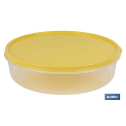 FIAMBRERA TORTILLA REDONDA AMARILLO  24.5X6.5cm