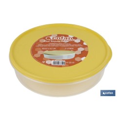 FIAMBRERA TORTILLA REDONDA AMARILLO  24.5X6.5cm