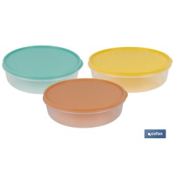 FIAMBRERA TORTILLA REDONDA NARANJA  24.5X6.5cm venta unitaria