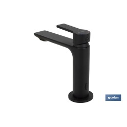 GRIFO MONOMANDO LAVABO NEGRO MATE  25MM MODELO KERCH