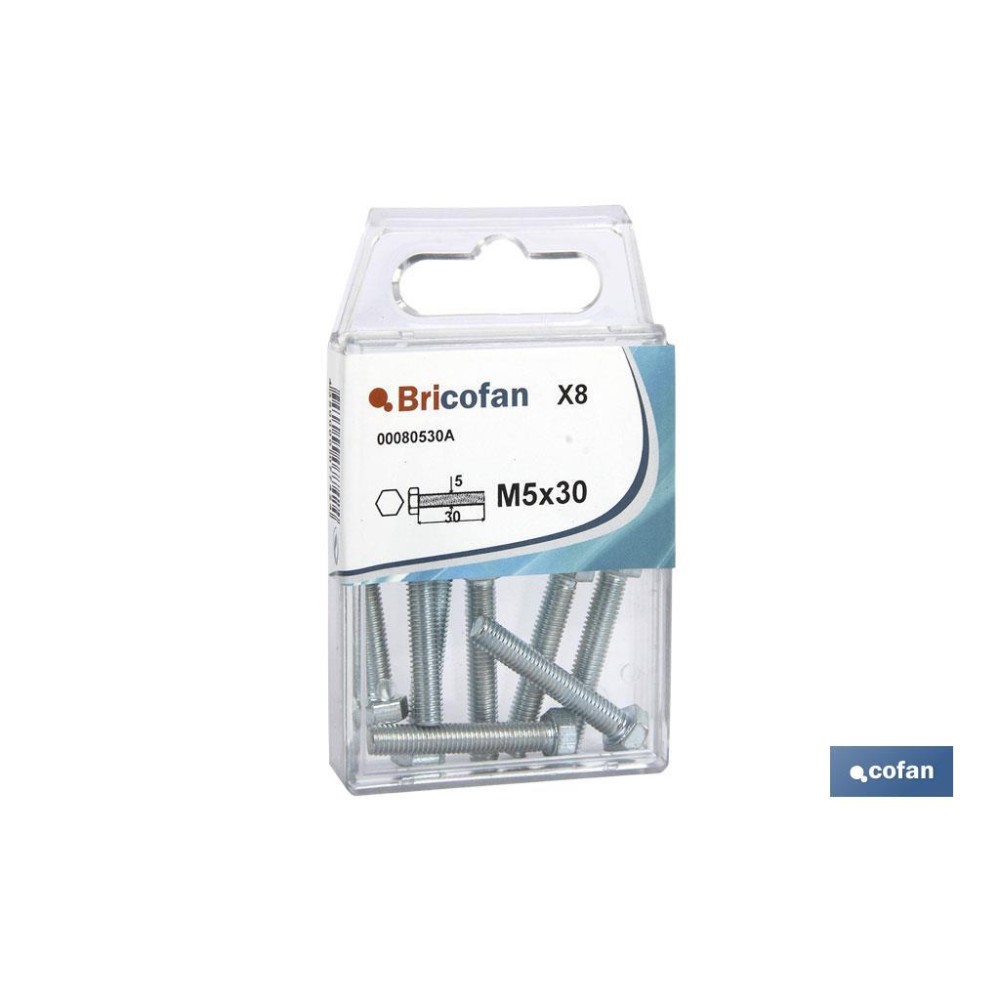BL 8 UDS. DIN-933 M-5X30 Z Venta unitaria