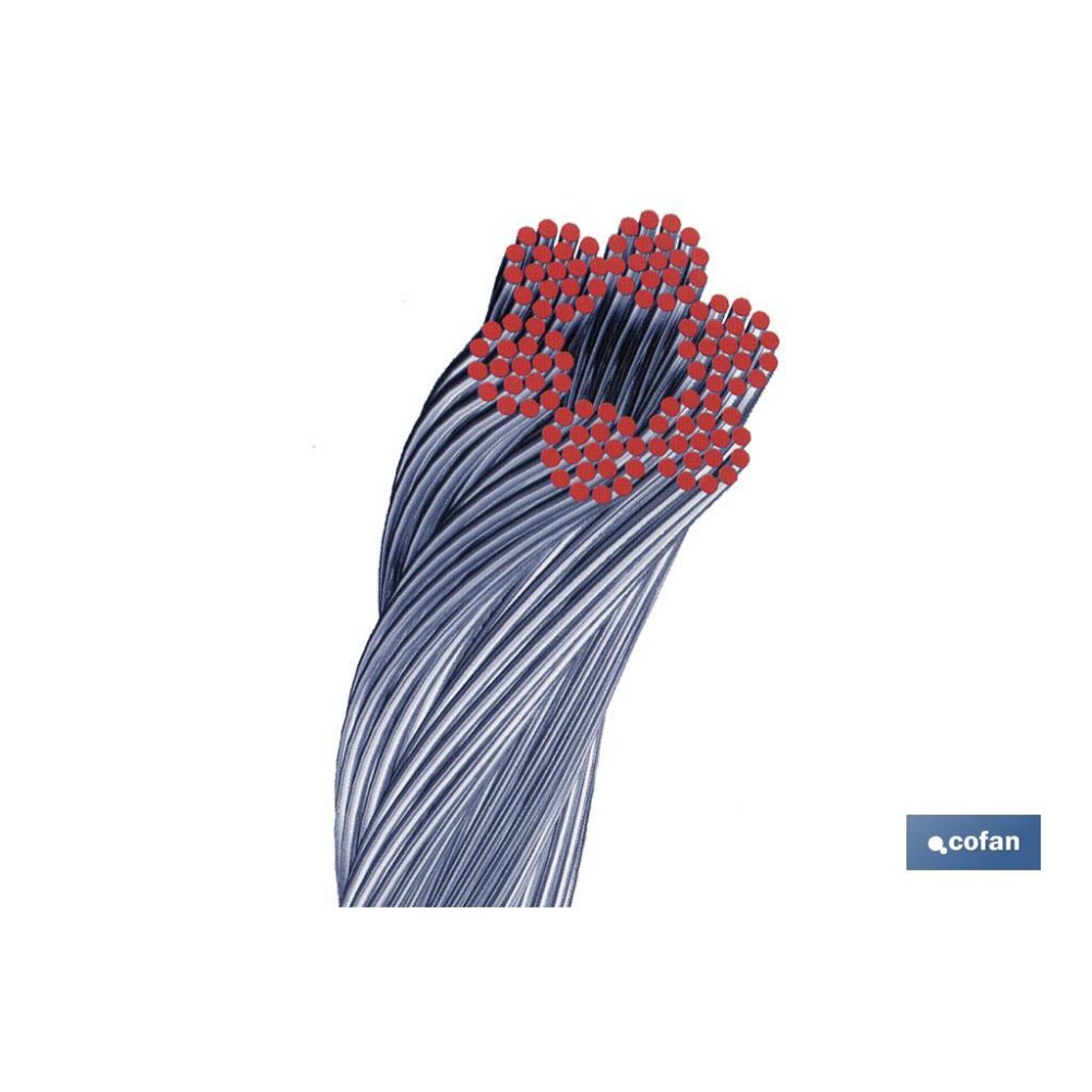 ROLLO CABLE GALVANIZADO 25 MTS. 12MM.