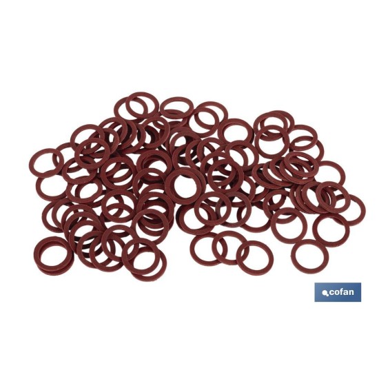 ARANDELA DE FIBRA ROJA M-10 X 14 X 1,5