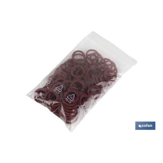 ARANDELA DE FIBRA ROJA M-12 X 22 X 1,5