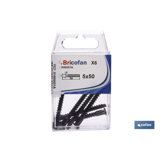 BL 6 UDS TORNILLO ENSAMBLAR ZINCADO 5 X 50