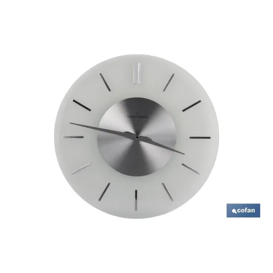 Comprar RELOJ DE PARED Ø40CM CRISTAL MODELO Cofan | almacendeferreteriacor.es