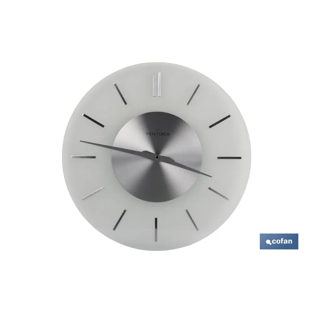Comprar RELOJ DE PARED Ø40CM CRISTAL MODELO Cofan | almacendeferreteriacor.es