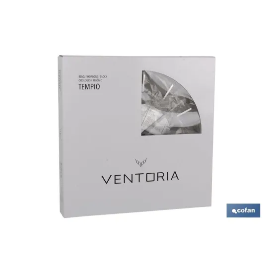 Comprar RELOJ DE PARED Ø40CM CRISTAL MODELO Cofan | almacendeferreteriacor.es