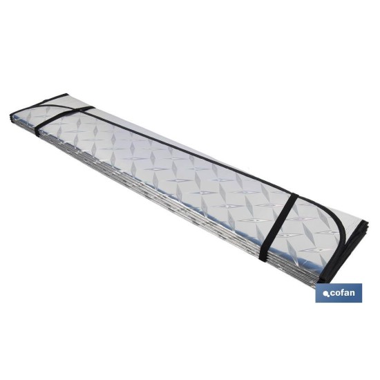 PARASOL ALUMINIZADO EFECTO LÁSER CON VENTOSAS 70 X 150 CM