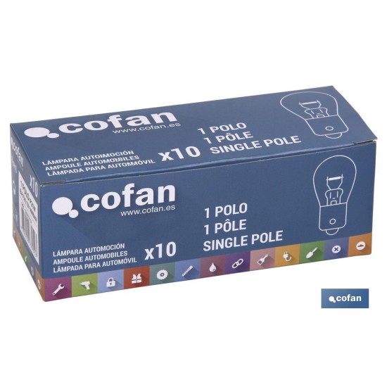 LÁMPARA COFAN P21W 12V (BA15s) ÁMBAR