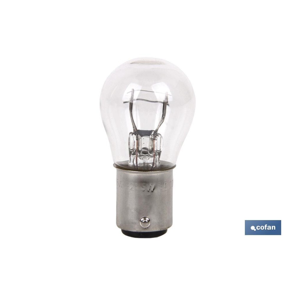 LÁMPARA COFAN 2 POLOS P21/5W (BAY15d) 12V venta unitaria
