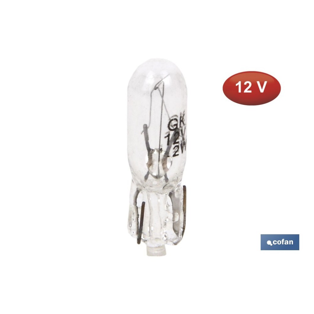 LÁMPARA S/CASQUILLO W1,2-T5 12V venta unitaria