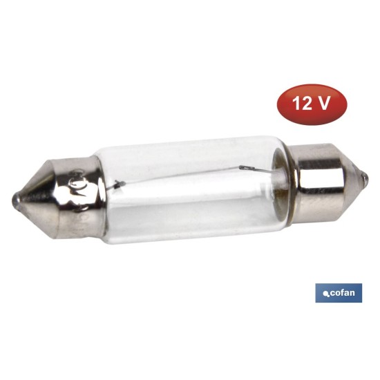 LÁMPARA PLAFONIER C10W (11X38mm) 12V venta unitaria
