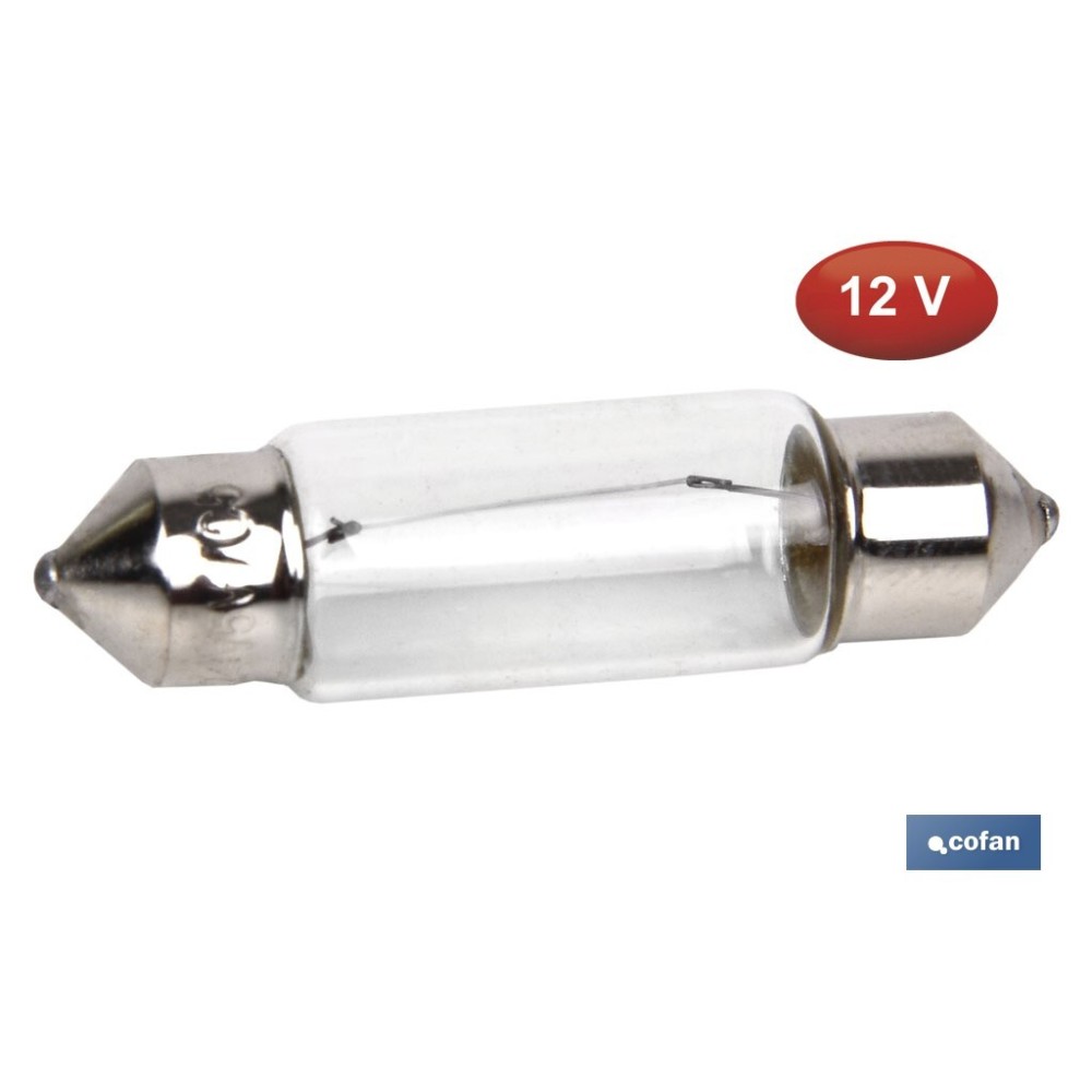 LÁMPARA PLAFONIER C10W (11X38mm) 12V venta unitaria