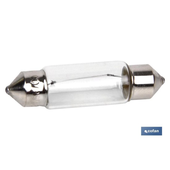 LÁMPARA PLAFONIER C10W (11X38mm) 12V venta unitaria