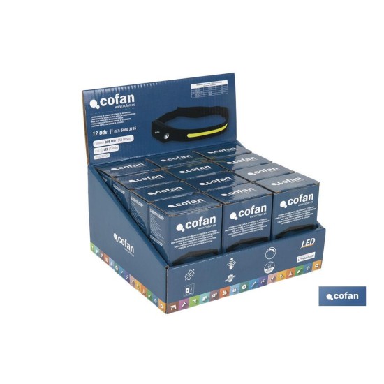 EXPOSITOR LINTERNA DUAL DE CABEZA 12 UDS
