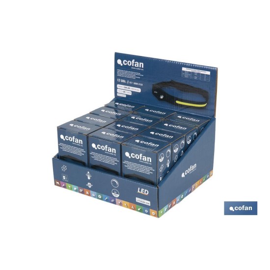 EXPOSITOR LINTERNA DUAL DE CABEZA 12 UDS