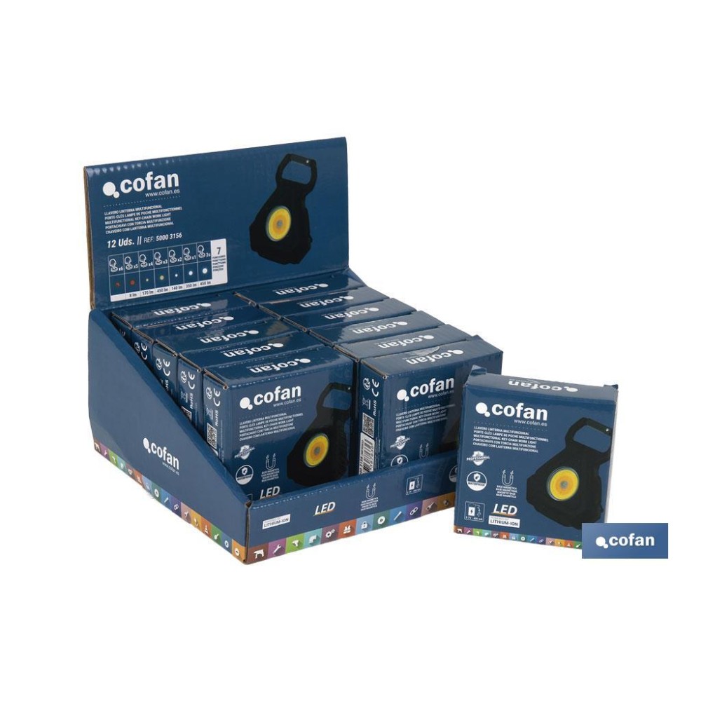 EXPOSITOR LLAVERO LINTERNA 12 UDS