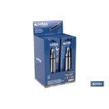 EXPOSITOR DE CÚTER DE ALUMINIO 9 MM 12 UDS.
