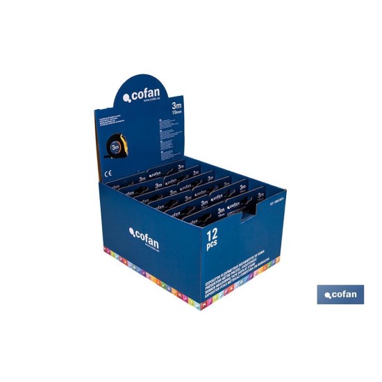 EXPOSITOR DE FLEXÓMETROS CON PROTECCIÓN DE GOMA 19 MM X 3 M 12 UDS.