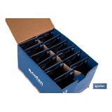 EXPOSITOR DE FLEXÓMETROS ANTIDESLIZANTES 19 MM X 5 M 12 UDS.