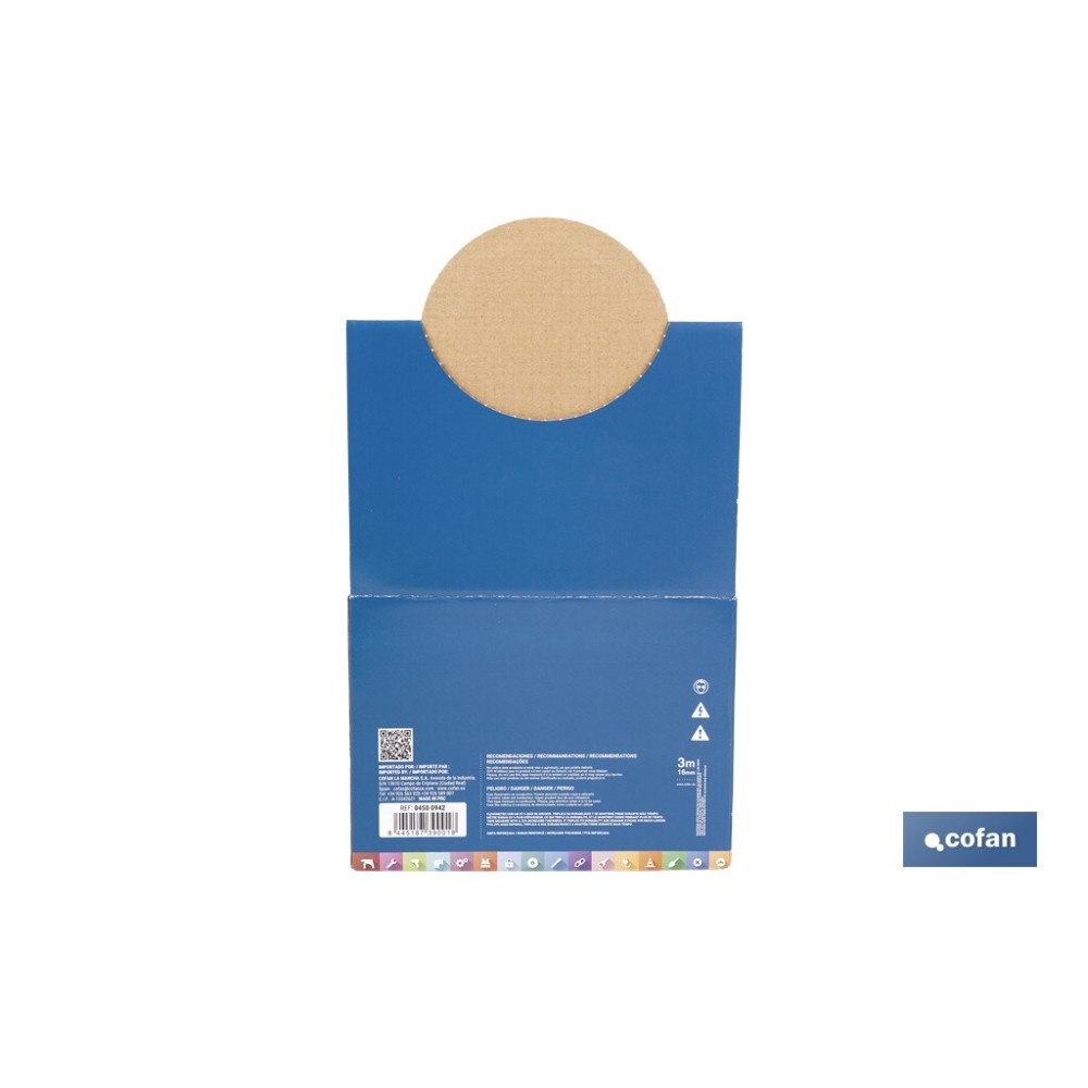 EXPOSITOR DE FLEXÓMETROS MAGNÉTICOS 16 MM X 3 M 12 UDS.