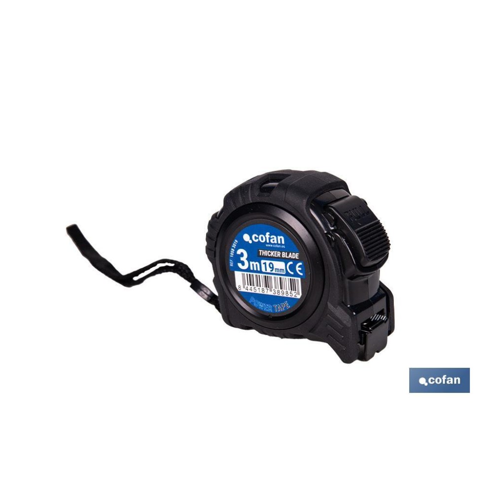 EXPOSITOR FLEXÓMETRO HOJA NEGRA DOBLE CARA 19 MM X 3 M 12 UDS.