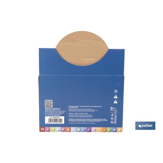 EXPOSITOR DE FLEXÓMETROS 25 MM X 8 M 6 UDS.
