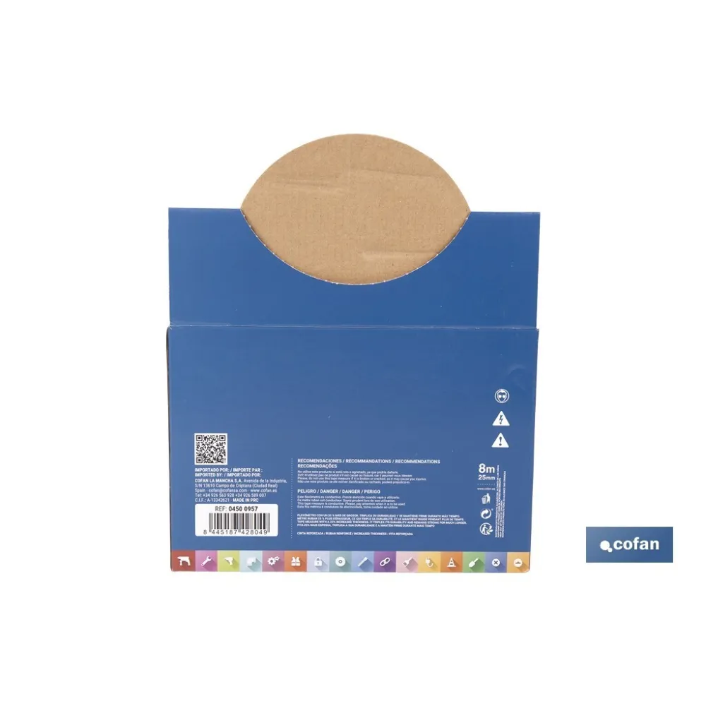 EXPOSITOR DE FLEXÓMETROS 25 MM X 8 M 6 UDS.