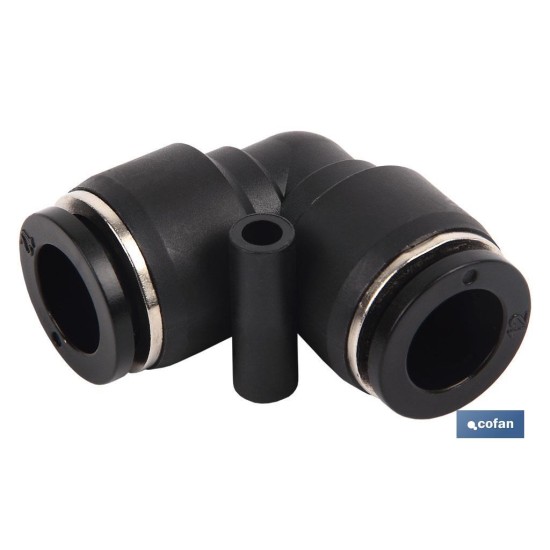 EMPALME RAPIDO CODO PLASTICO T-12 Venta unitaria