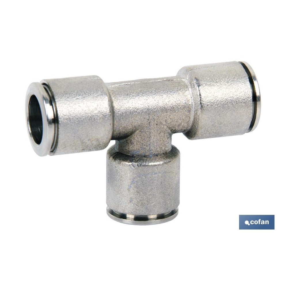 EMPALME RAPIDO METALICO TE TUBO DE 6 Venta unitaria