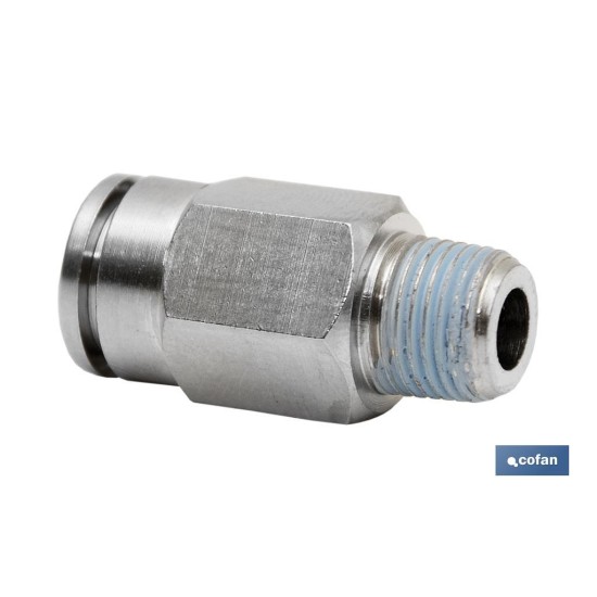 CONEXION RECTA TUBO 4mm. MACHO 1/8 Venta unitaria