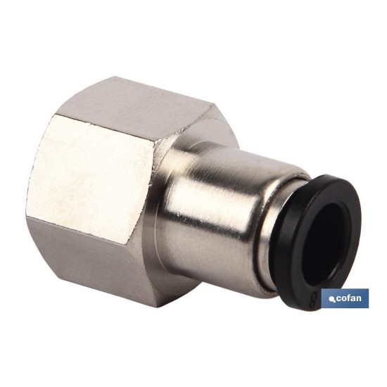 RACOR RECTO ROSCA HEMBRA T-6 R-1/4 Venta unitaria
