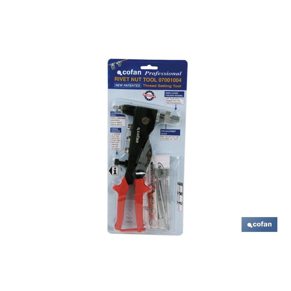 REMACHADORA TUERCAS REMACH. M-3 A M-6