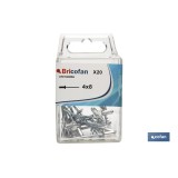 BLÍSTER DE 20 UDS. REMACHE DE ALUMINIO 4X8 VENTA UNITARIA