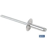 REMACHE ALUMINIO ALA ANCHA D-12  4 X 20 MM