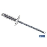 REMACHE ALUMINIO ALA ANCHA D-14  4,8 X 30 MM