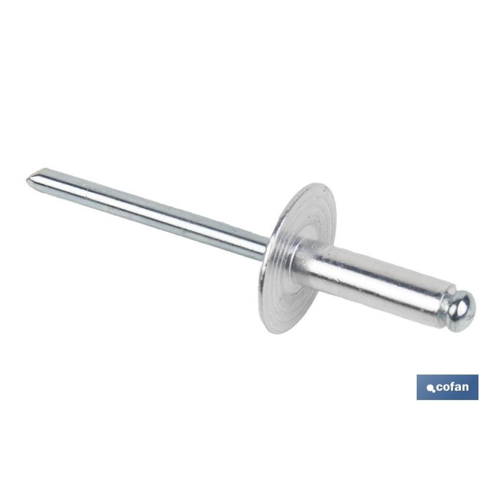 REMACHE ALUMINIO ALA ANCHA D-16  4,8 X 16 MM