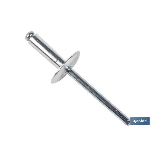 REMACHE ALUMINIO ALA ANCHA D-16  4,8 X 16 MM