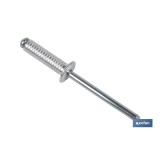 REMACHE ALUMINIO RANURADO 4 X 12 MM