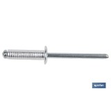 REMACHE ALUMINIO RANURADO 4,8 X 25 MM