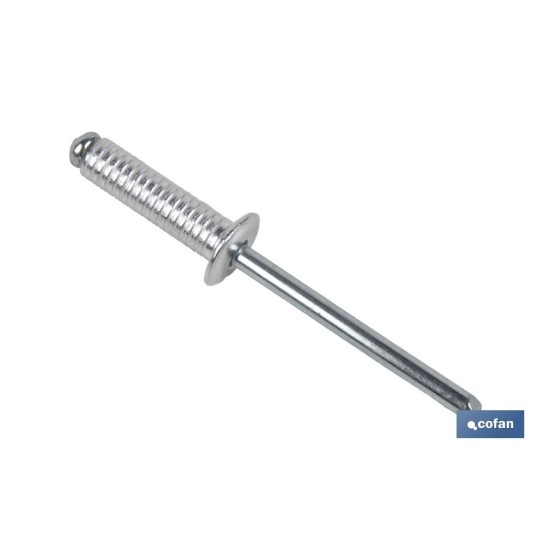 REMACHE ALUMINIO RANURADO 4,8 X 25 MM