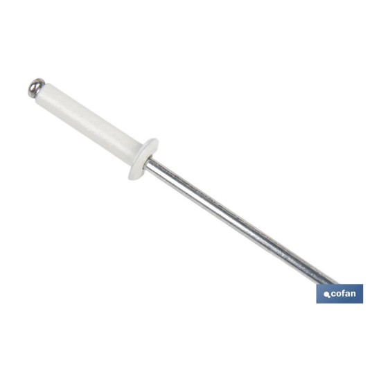 REMACHE ALUMINIO NORMAL BLANCO 3.2 X 8 MM