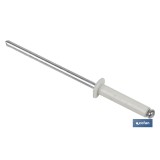 REMACHE ALUMINIO NORMAL BLANCO 4 X 8 MM