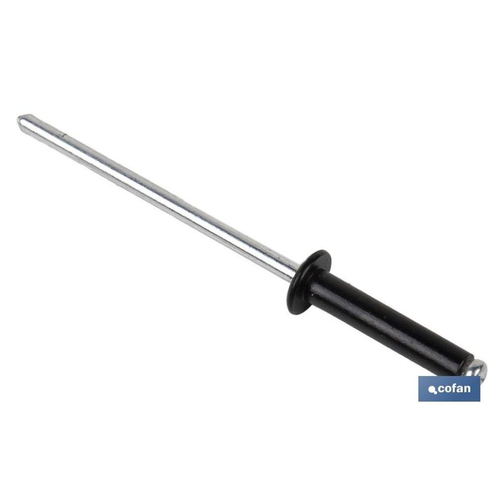 REMACHE ALUMINIO NORMAL NEGRO 4 X 10 MM