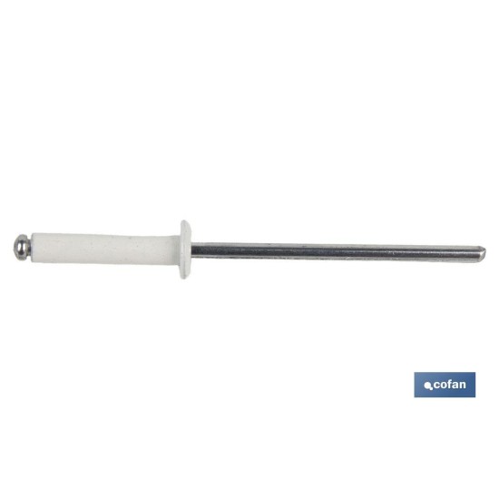 REMACHE ALUMINIO NORMAL BLANCO 4 X 16 MM