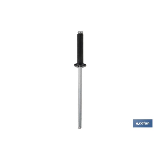 REMACHE ALUMINIO NORMAL NEGRO 4 X 18 MM
