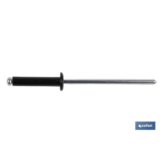REMACHE ALUMINIO NORMAL NEGRO 4 X 20 MM