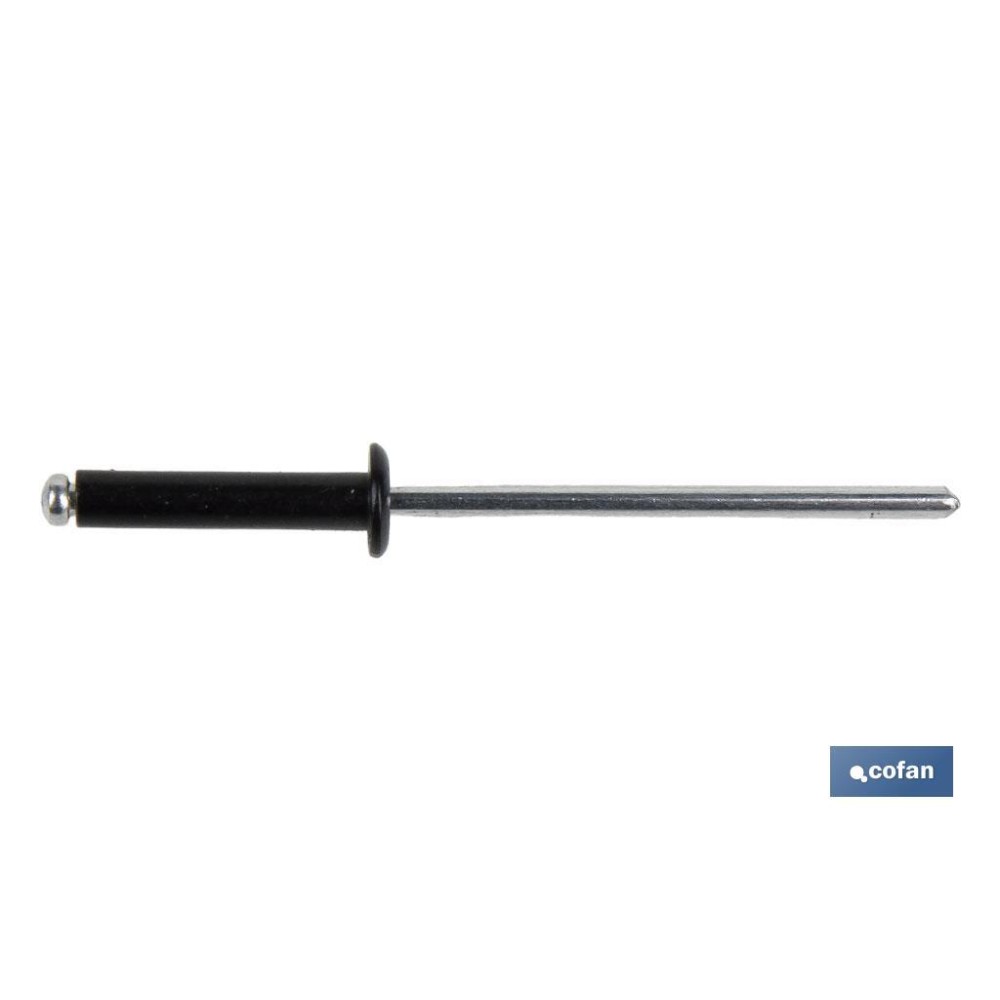 REMACHE ALUMINIO NORMAL NEGRO 4,8 X 8 MM